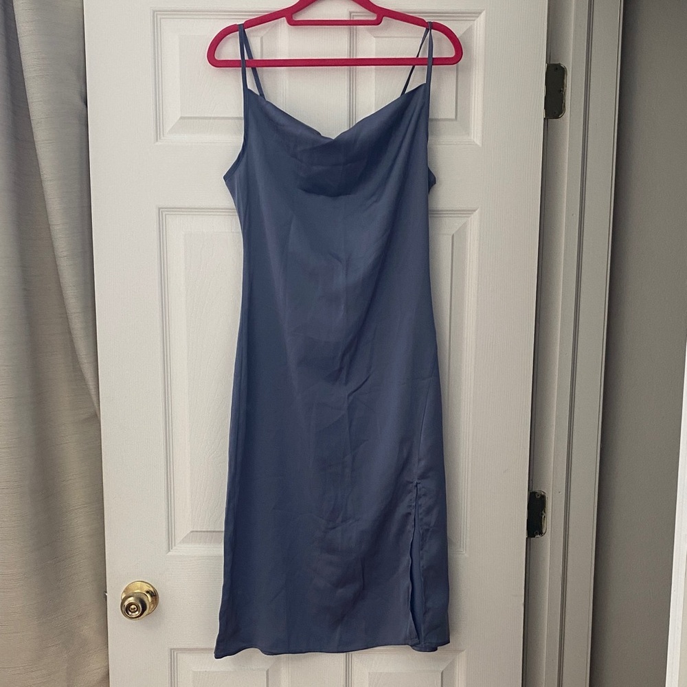 SHEIN Navy Midi Slip Dress